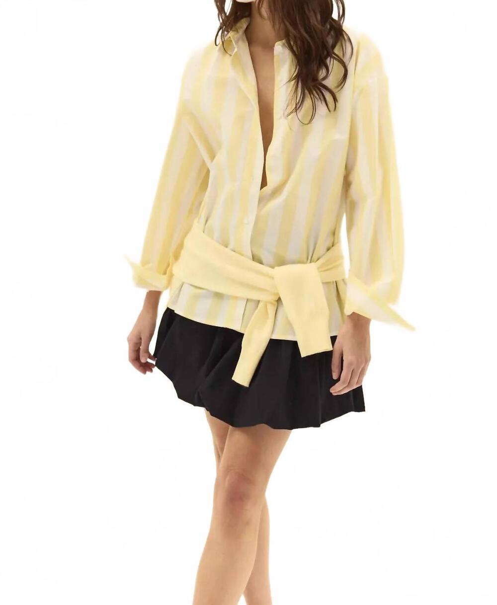 NEW DELUC vicenzo shirt in striped yellow